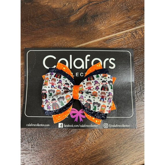 Calafors Collection Handmade Kids Halloween Trick Or Treat Costume Bow! - Picture 5 of 5